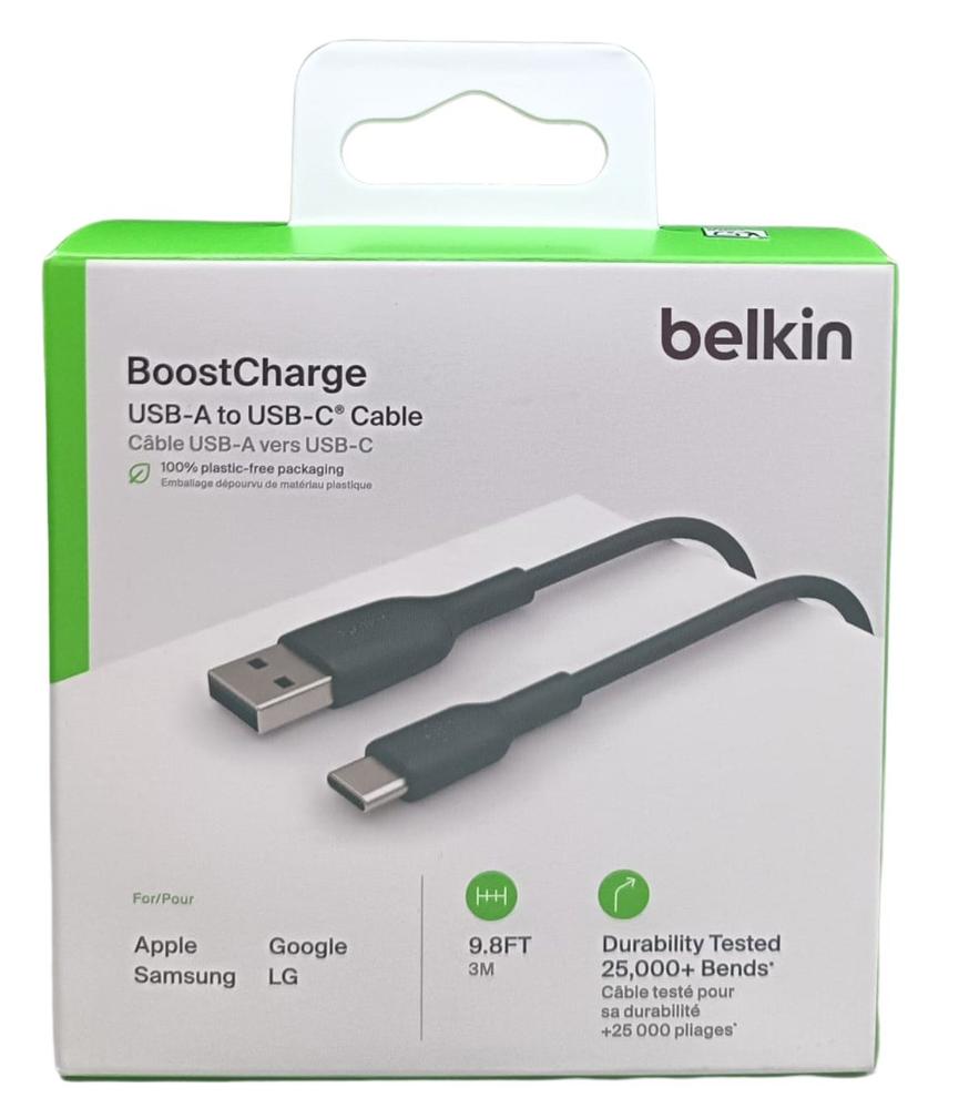 CABLE USB TIPO C A USB TIPO A BELKIN 3M/ MACHO-MACHO/ NEGRO