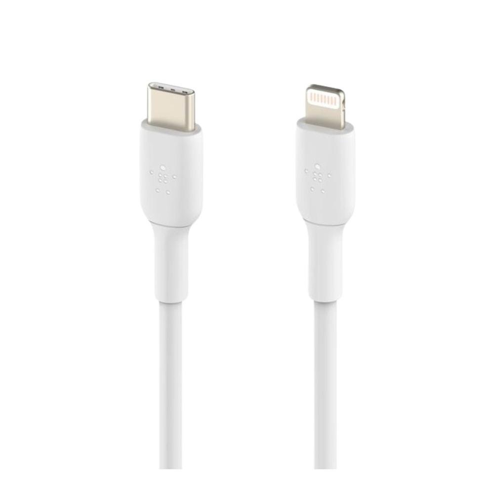 CABLE LIGHTNING A USB TIPO C BELKIN 2M/ MACHO-MACHO/ BLANCO/ TRENZADO