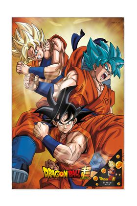 POSTER 3D 58X38 CM CHAMPA GOKU STATES DRAGON BALL SUPER