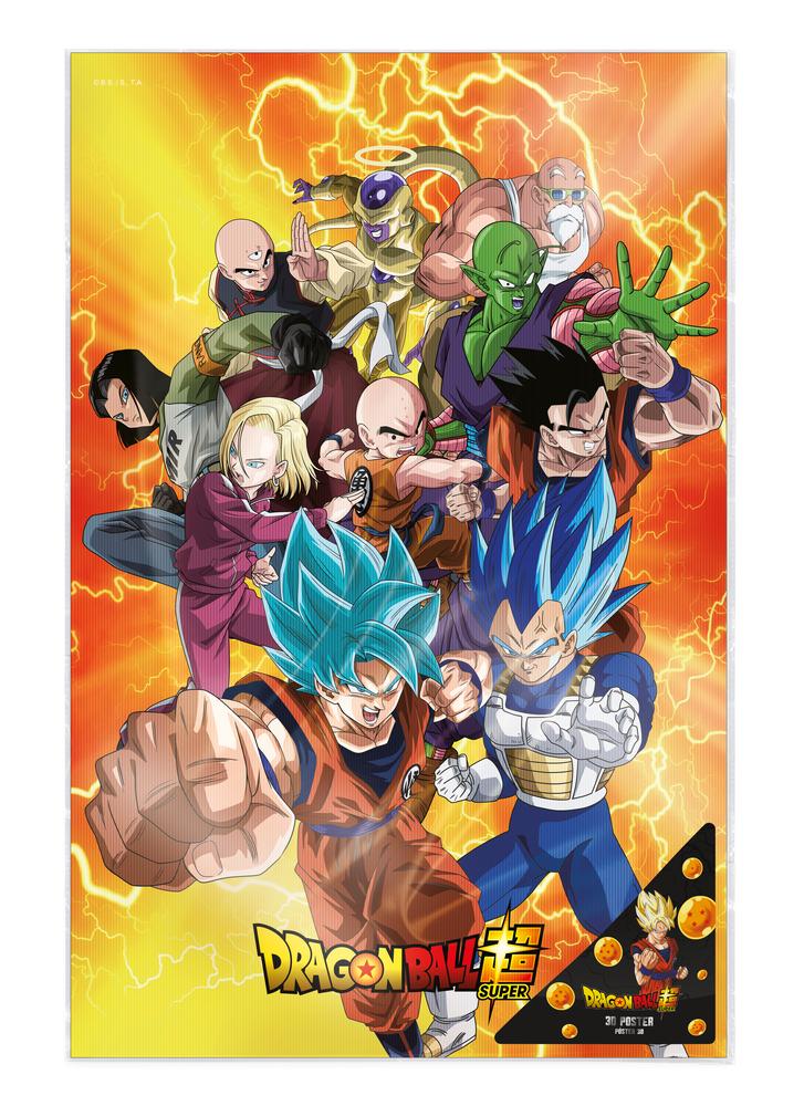 POSTER 3D 58X38CM UNIVERSAL SURVIVAL HEROES DRAGON BALL SUPER