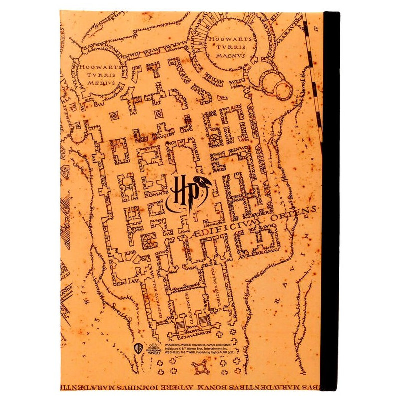 LIBRETA SD TOYS HARRY POTTER MAPA MERODEADOR CON LUZ