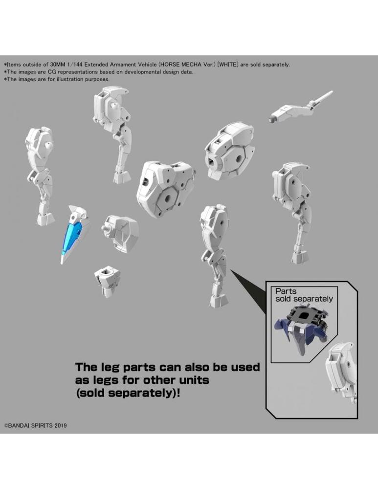 VEHICULO EXPANSION BANDAI HOBBY 30MM Exa-Vehicle Horse Mecha Ver. Blanco