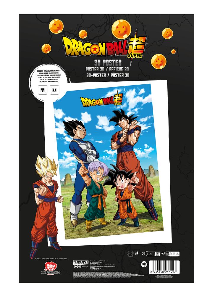 POSTER 3D 58X38CM BATTLE OF GODS GOKU VEGETA FAMILY DRAGON BALL SUPER