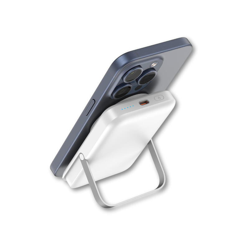 POWERBANK QCHARX ATLAS INALAMBRICO MAGNETICO 10000MAH BLANCO