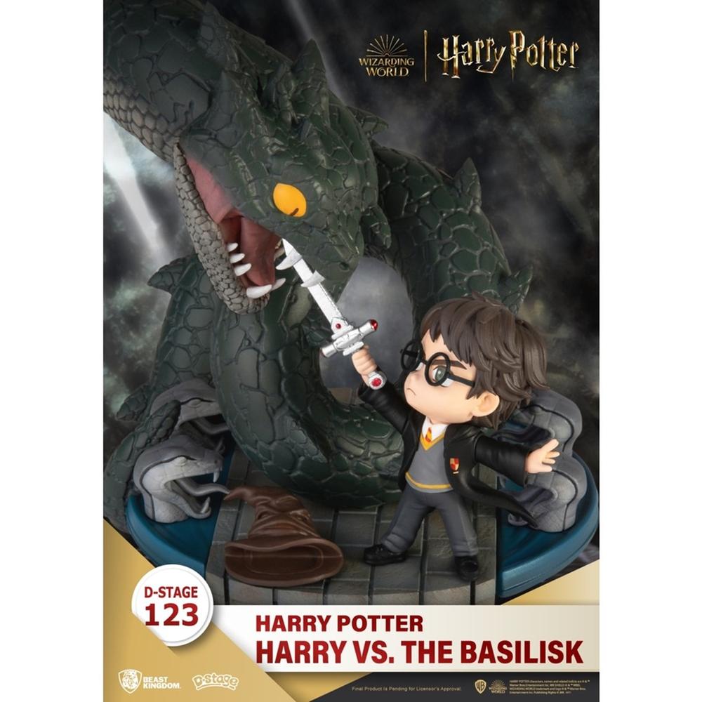 FIGURA BEAST KINGDOM DSTAGE HARRY POTTER Y LA CÁMARA SECRETA HARRY VS BASILICO