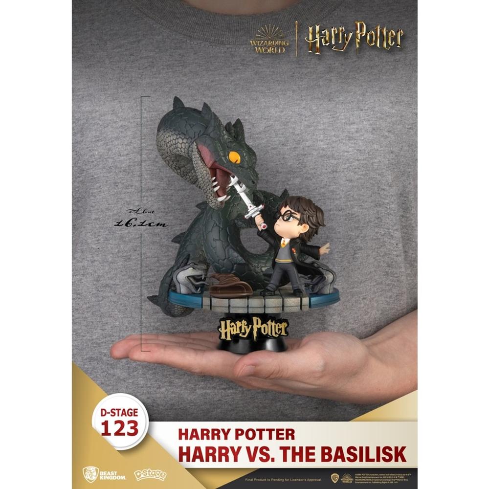 FIGURA BEAST KINGDOM DSTAGE HARRY POTTER Y LA CÁMARA SECRETA HARRY VS BASILICO