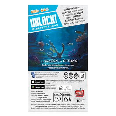 JUEGO DE MESA UNLOCK MINI EL CORAZÓN DEL OCÉANO