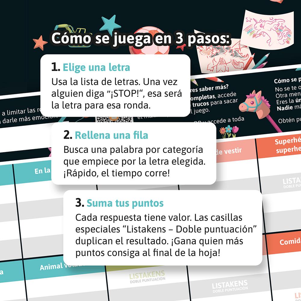 LISTOS LISTAS Y LISTAKENS JUNIOR