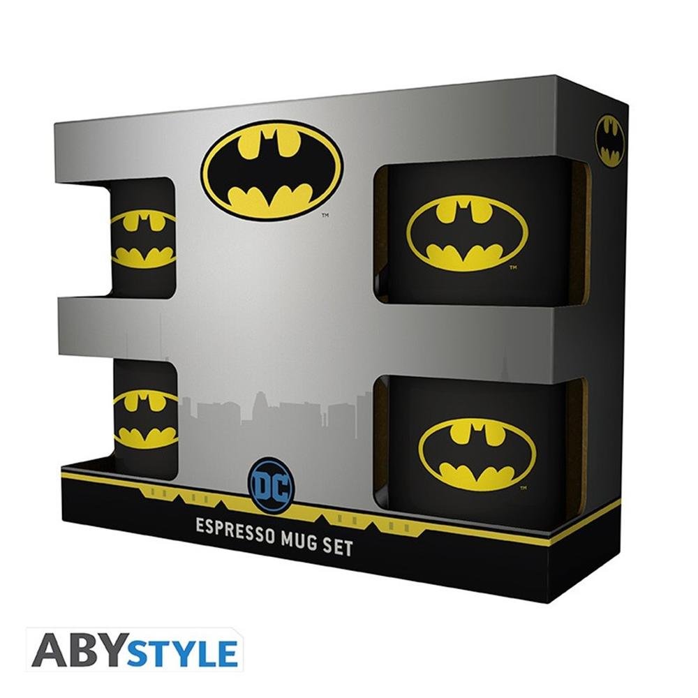 TAZA ESPRESSO ABYSTYLE DC COMICS BATMAN ICONIC 110 ML 4 UNIDADES