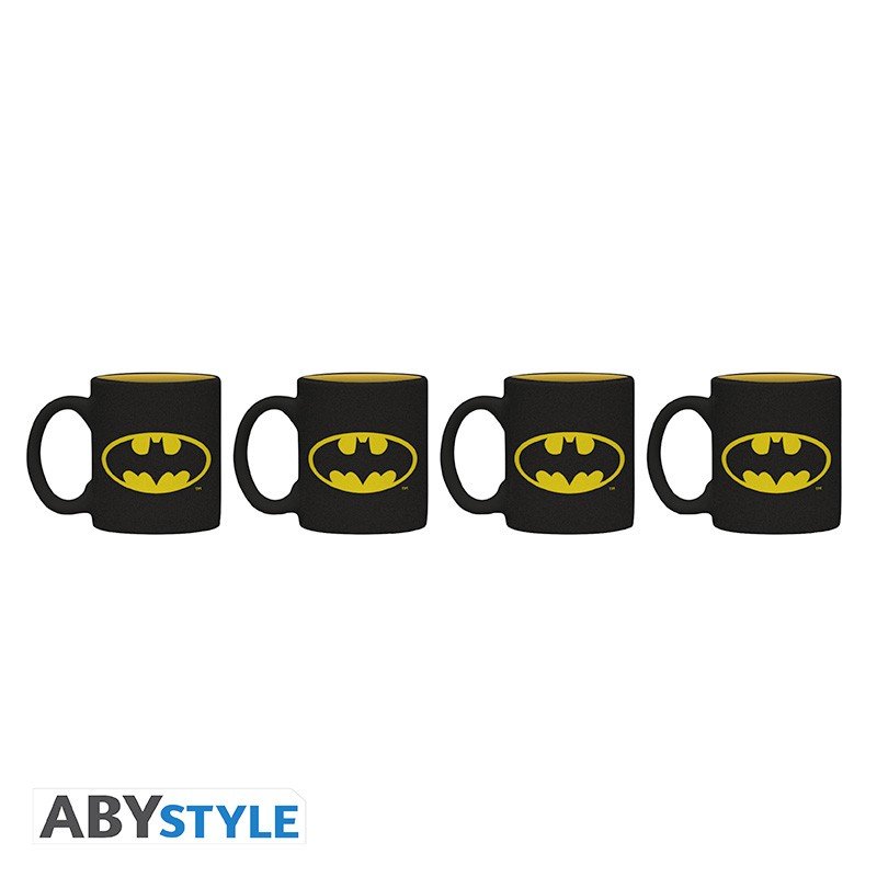 TAZA ESPRESSO ABYSTYLE DC COMICS BATMAN ICONIC 110 ML 4 UNIDADES