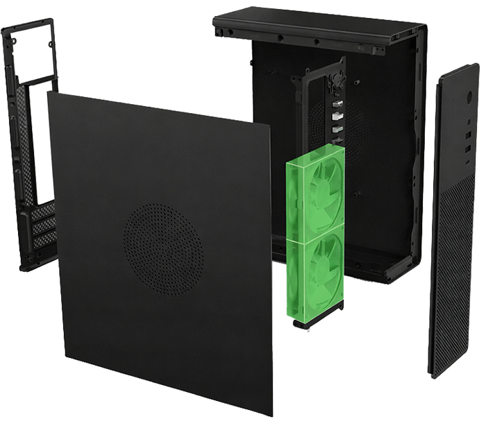 CAJA ORDENADOR COOLBOX MATX SLIM T100 USB-C 3.2 GEN1 FULL METAL S/FTE + 1 VENT. 90MM
