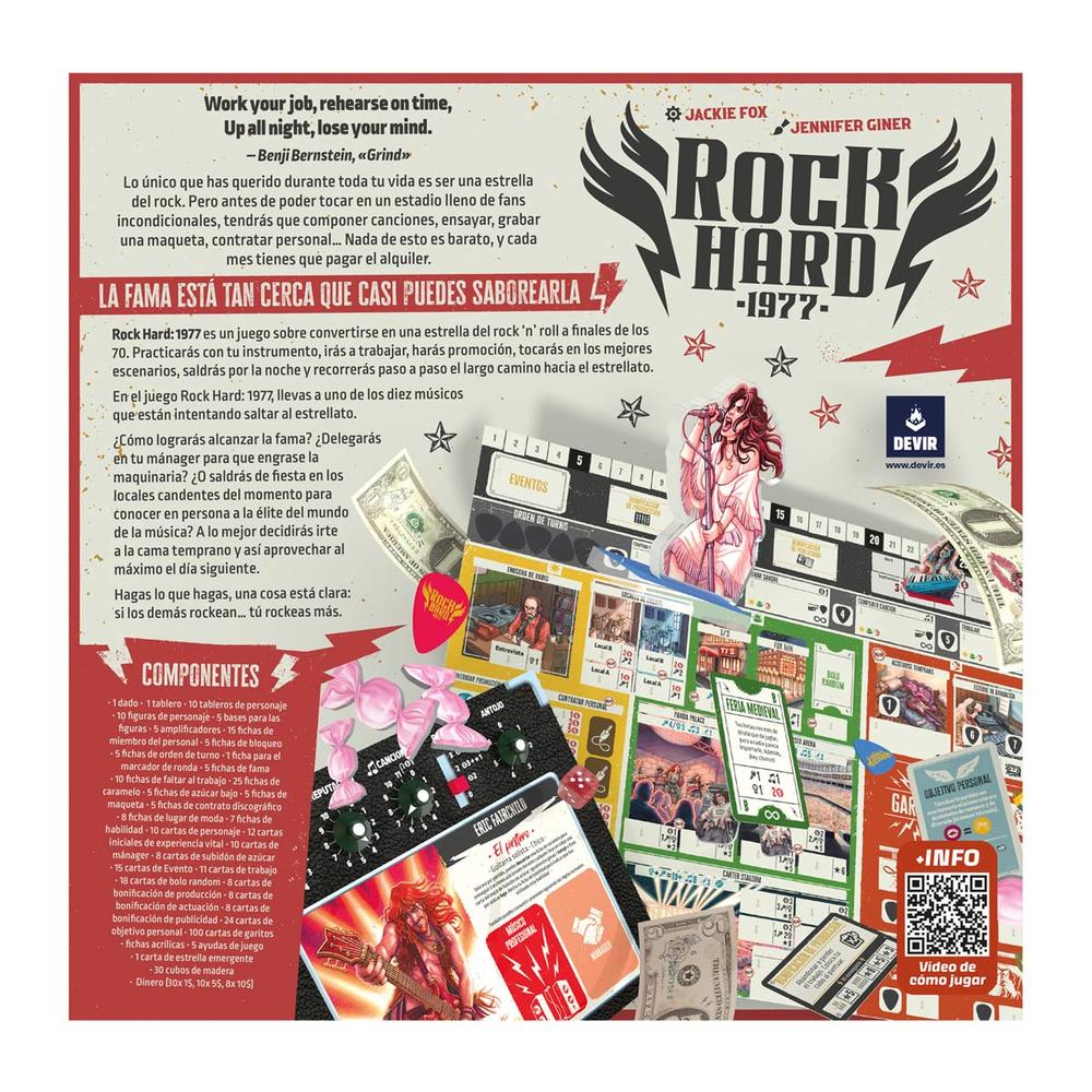 JUEGO DE MESA ROCK HARD 1977