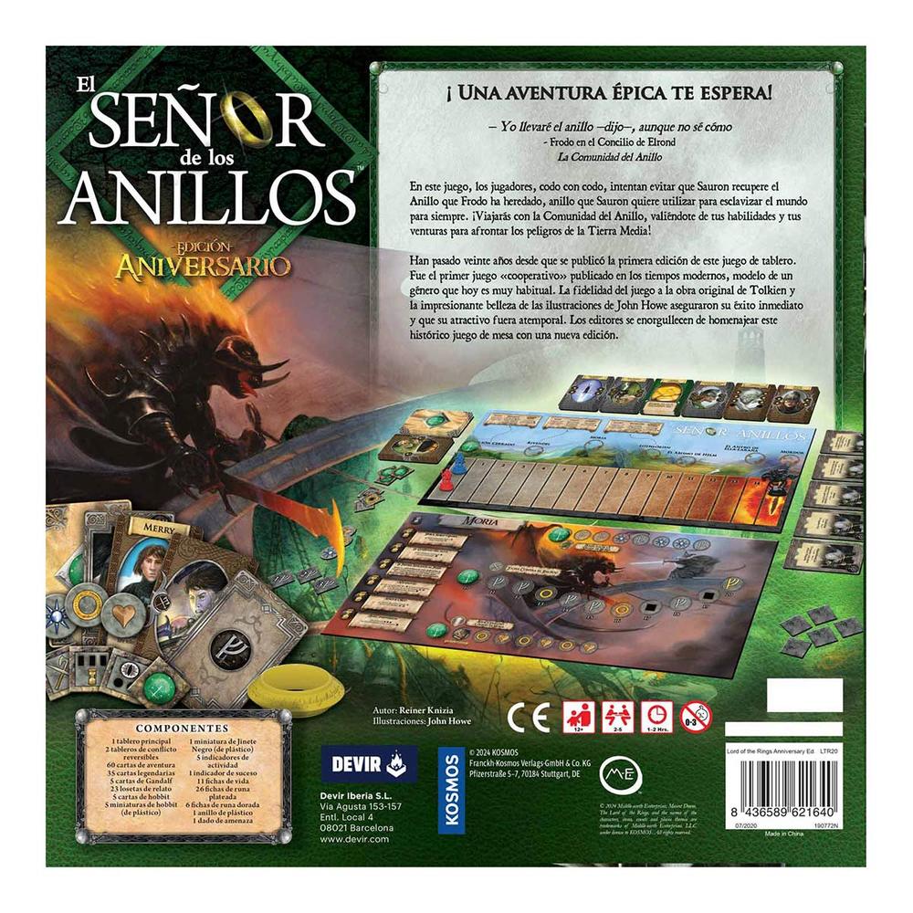 JUEGO DE MESA EL SEÑOR DE LOS ANILLOS EDICIÓN ANIVERSARIO