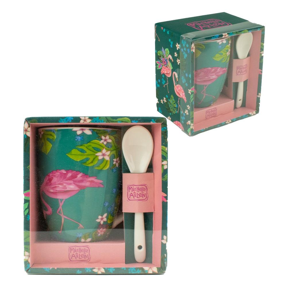 TAZA CON CUCHARA ENESCO FLAMENCO
