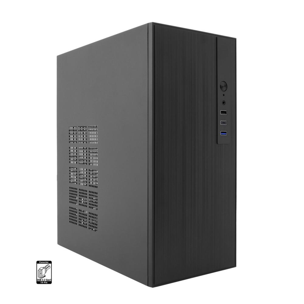 CAJA ORDENADOR COOLBOX M460 M-ATX NEGRO USB-C SIN FUENTE