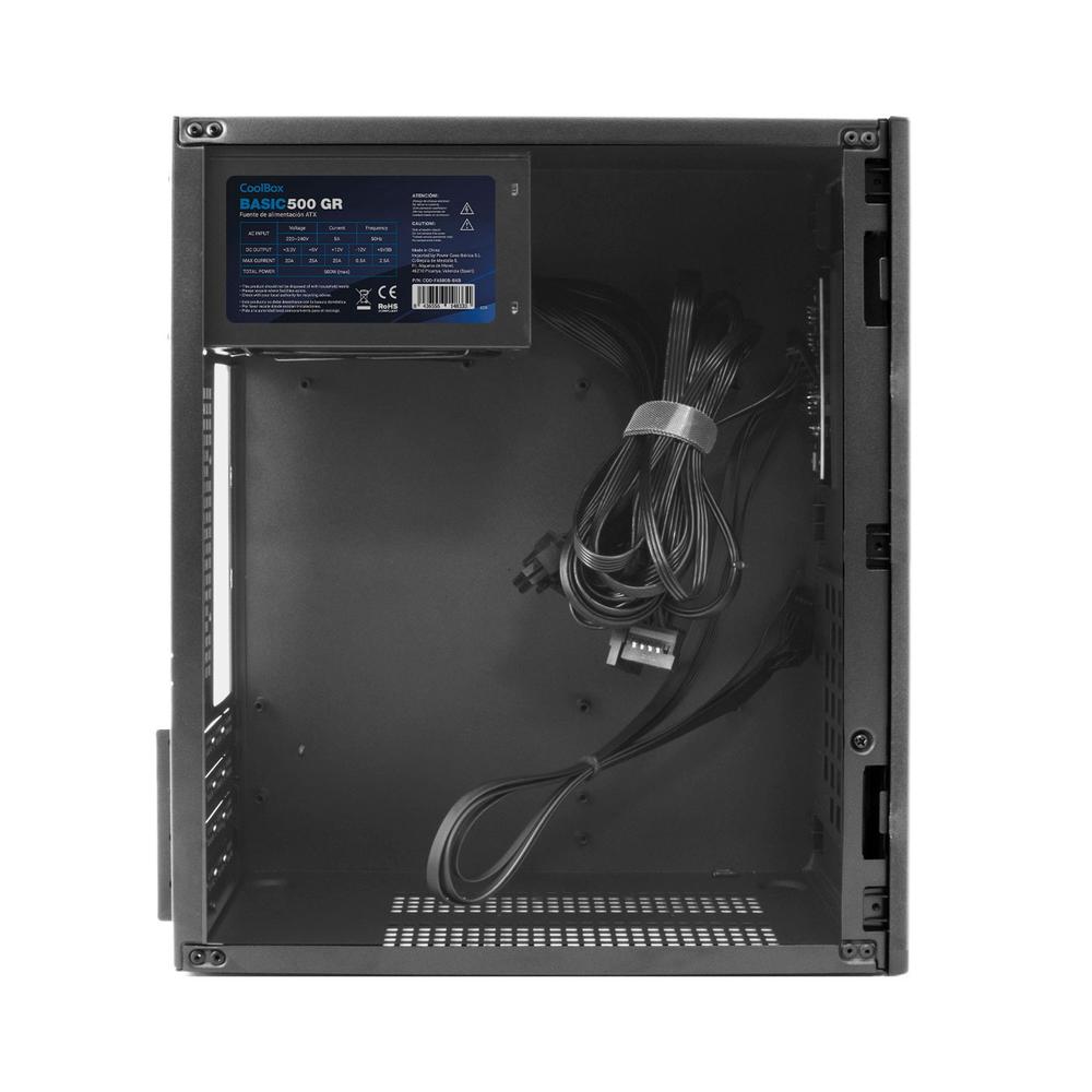 CAJA ORDENADOR COOLBOX M460 M-ATX NEGRO USB-C SIN FUENTE