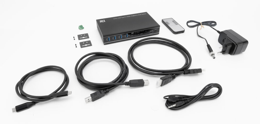 CONMUTADOR KVM USB-C DUAL 4K 2 PUERTOS ACT CONNECTIVITY