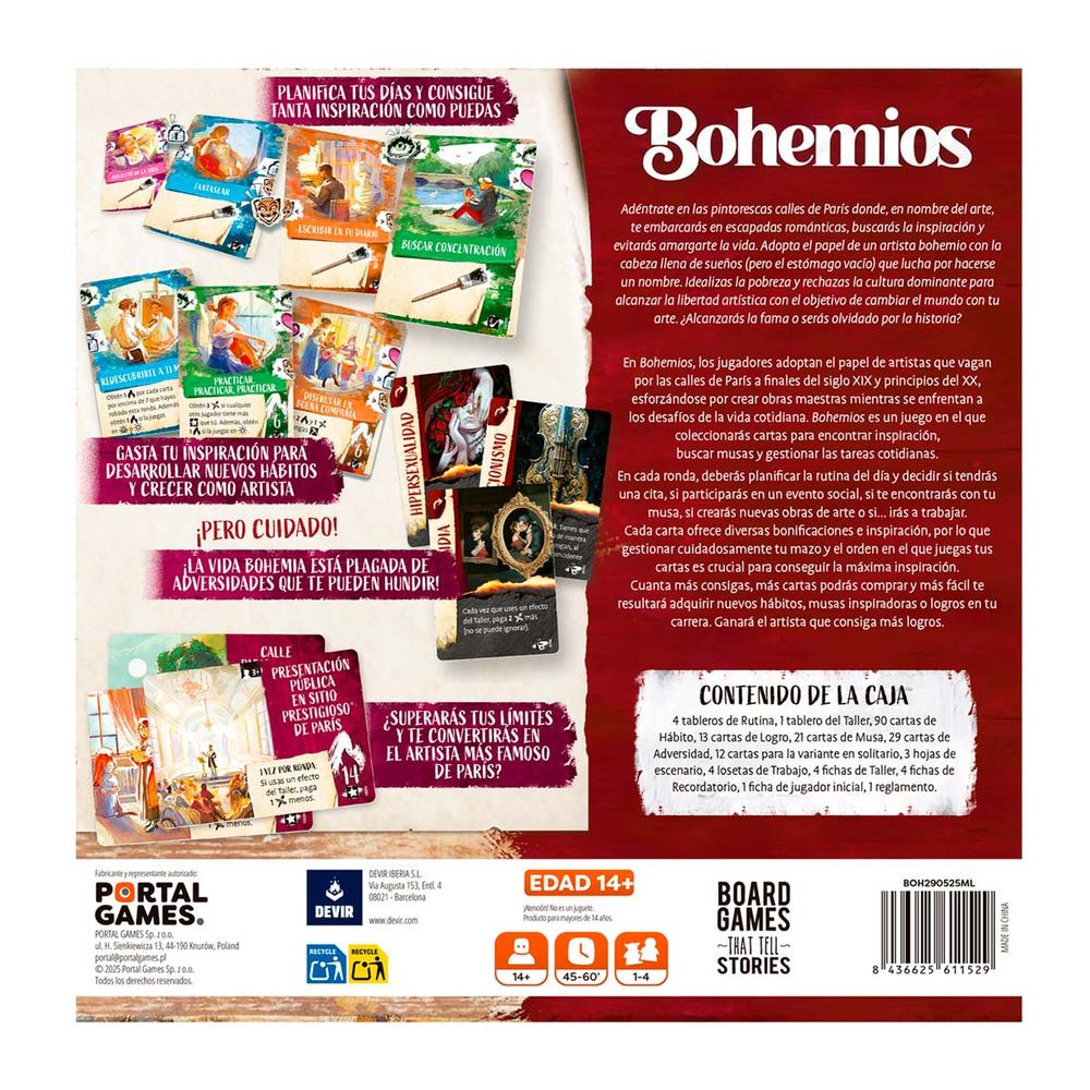 JUEGO DE MESA BOHEMIOS
