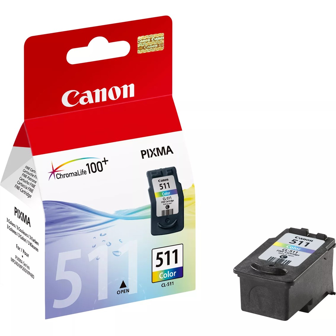 CARTUCHO TINTA CANON CL 511 TRICOLOR 9ML MP240/ 250/ 260/ 270 MP 480/ 490 MX 320/ 330