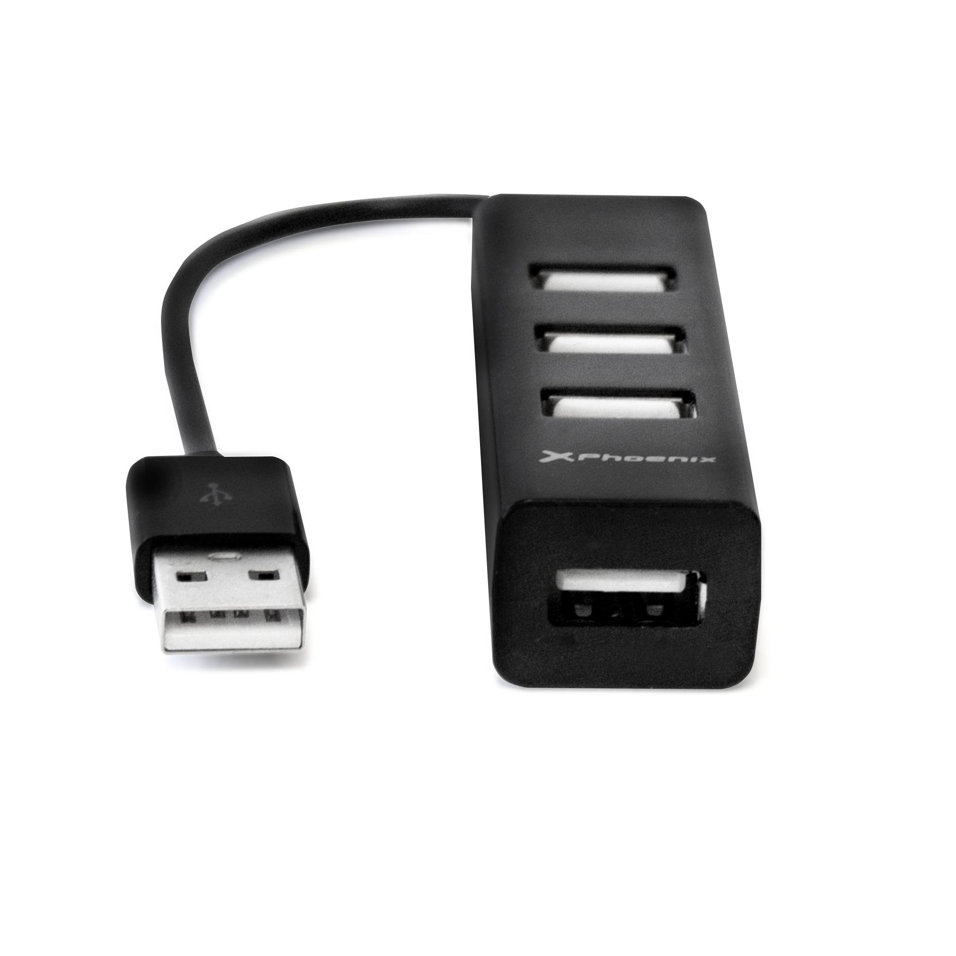 Hub USB Portatil Phoenix 4 Puertos USB 2.0 Cable Conector USB Flexible Diseño Compacto