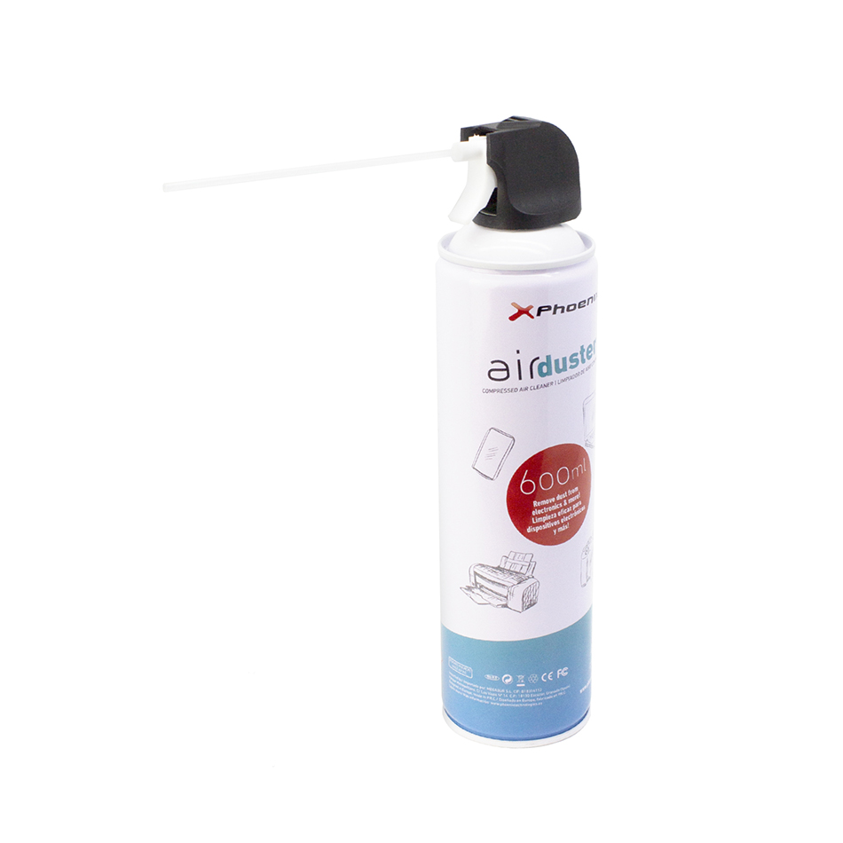 LIMPIADOR DE AIRE COMPRIMIDO PHOENIX AIRDUSTER 600ML/ USO VERTICAL