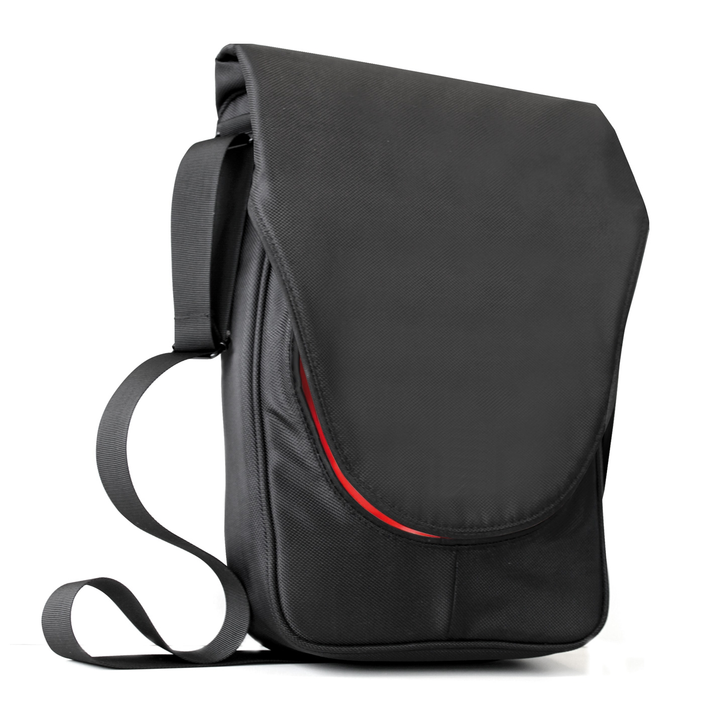 Bandolera o mochila poliester hasta 14" negra