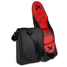 Bandolera o mochila poliester hasta 14" negra