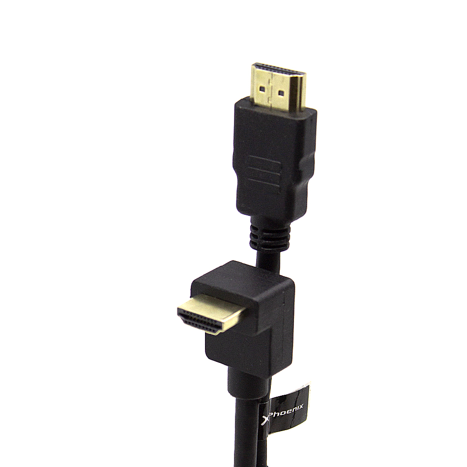 CABLE HDMI A-A 90 GRADOS AWG 24 CLASE 2.0 DE 1.8 M