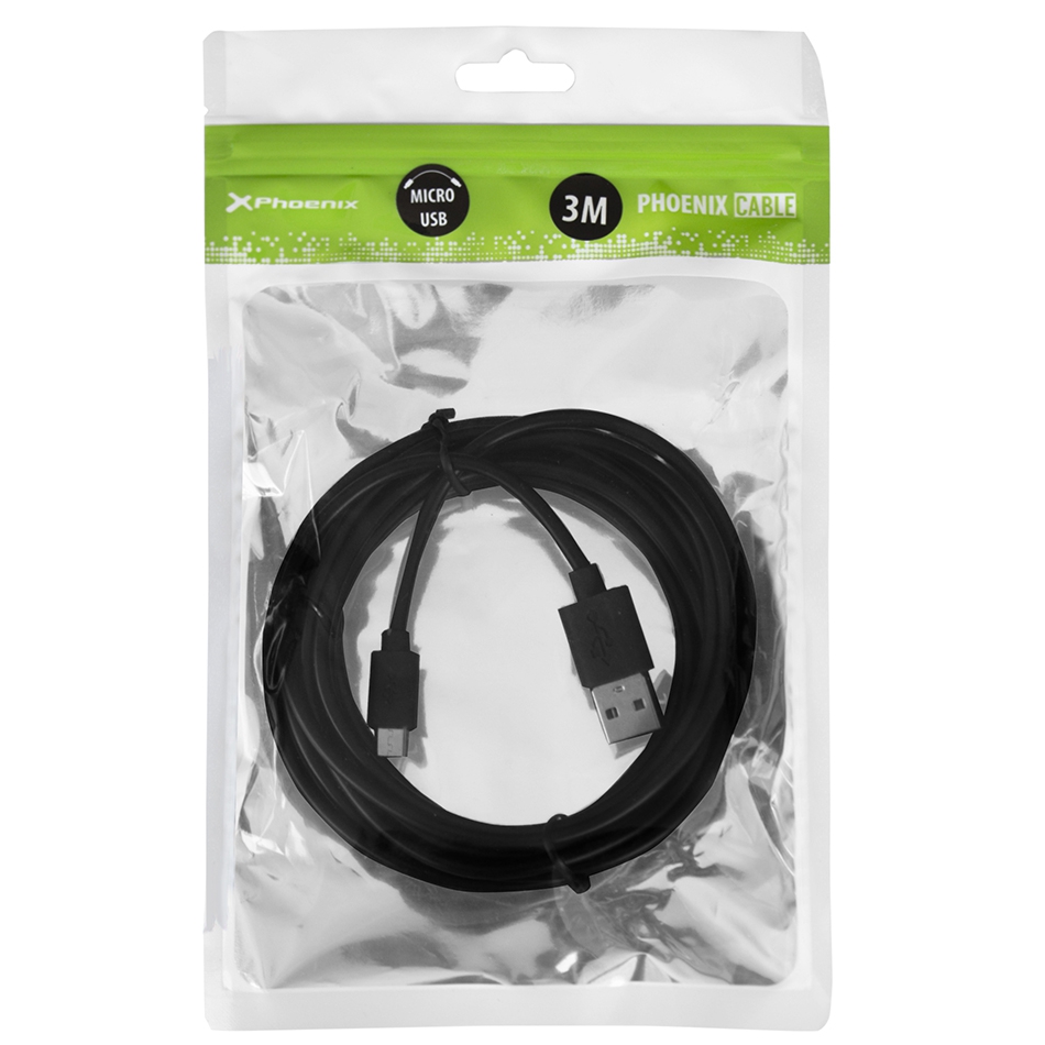 CABLE PHOENIX USB A MICRO USB DE 3 METROS