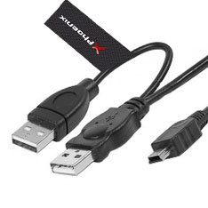 CABLE 2 CONECTORES USB 2.0 A MINI USB B 5 PINES 1.5 m
