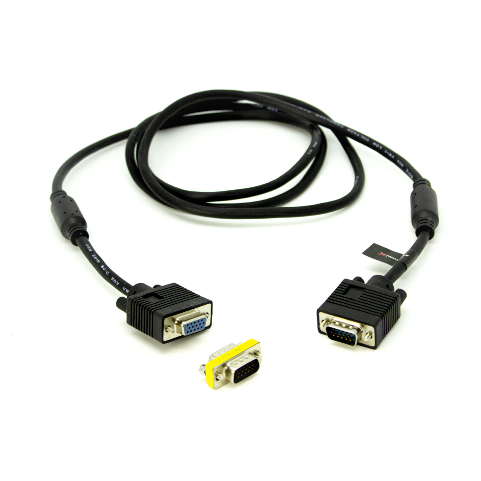 CABLE SVGA D-SUB15 DE 3 M, M-H CON ADAPTADOR M-M