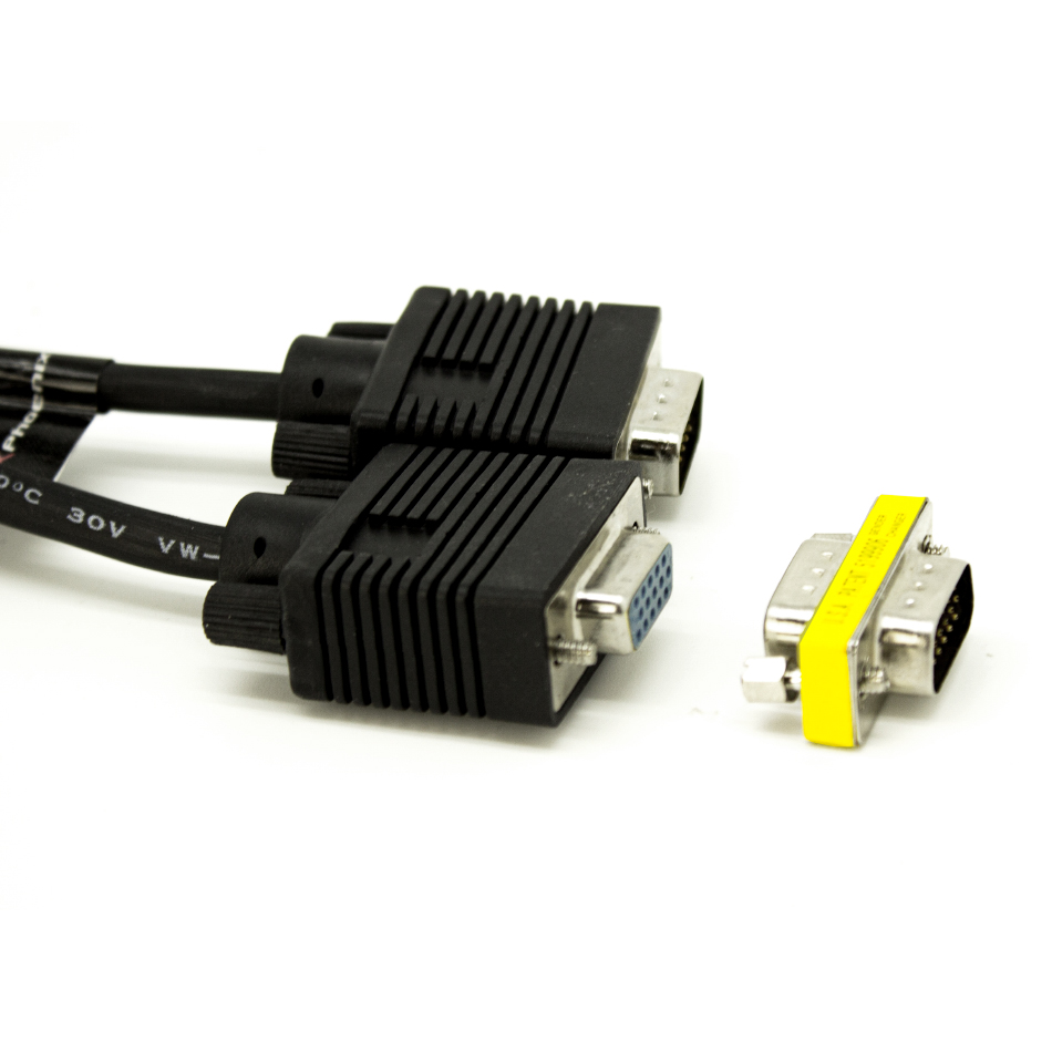 CABLE SVGA D-SUB15 DE 5 M, M-H CON ADAPTADOR M-M