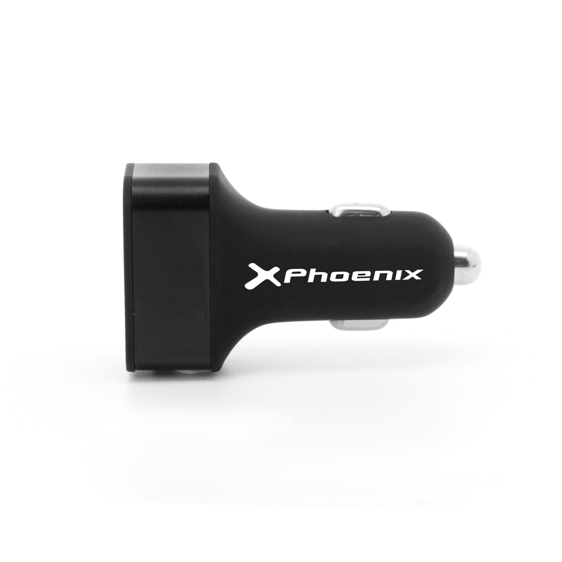 CARGADOR UNIVERSAL PHOENIX PHCARCHARGER3USB PARA COCHE/ MECHERO 5V / 3 X USB 7.2A NEGRO ACABADO EN SILICONA