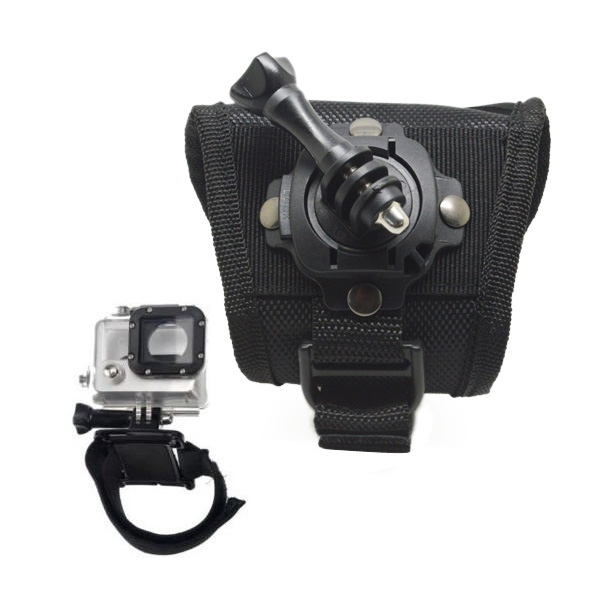ACCESORIO SOPORTE MUÑECA AJUSTABLE CON ROTACION VELCRO DE 360 PHOENIX PARA CAMARAS SPORT & GOPRO HERO 4/3+/3/2/1 DE COLOR NEGRO 360-DEGREE ROTATION GLOVE-STYLE MOUNT