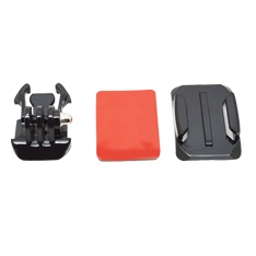 ACCESORIO SOPORTE ADHESIVO CURVO 3M PARA CASCO PHOENIX PARA FIJAR CAMARAS SPORT & GOPRO HERO 4/3+/3/2/1 DE COLOR NEGRO HELMET CURVED SURFACE & MOUNT