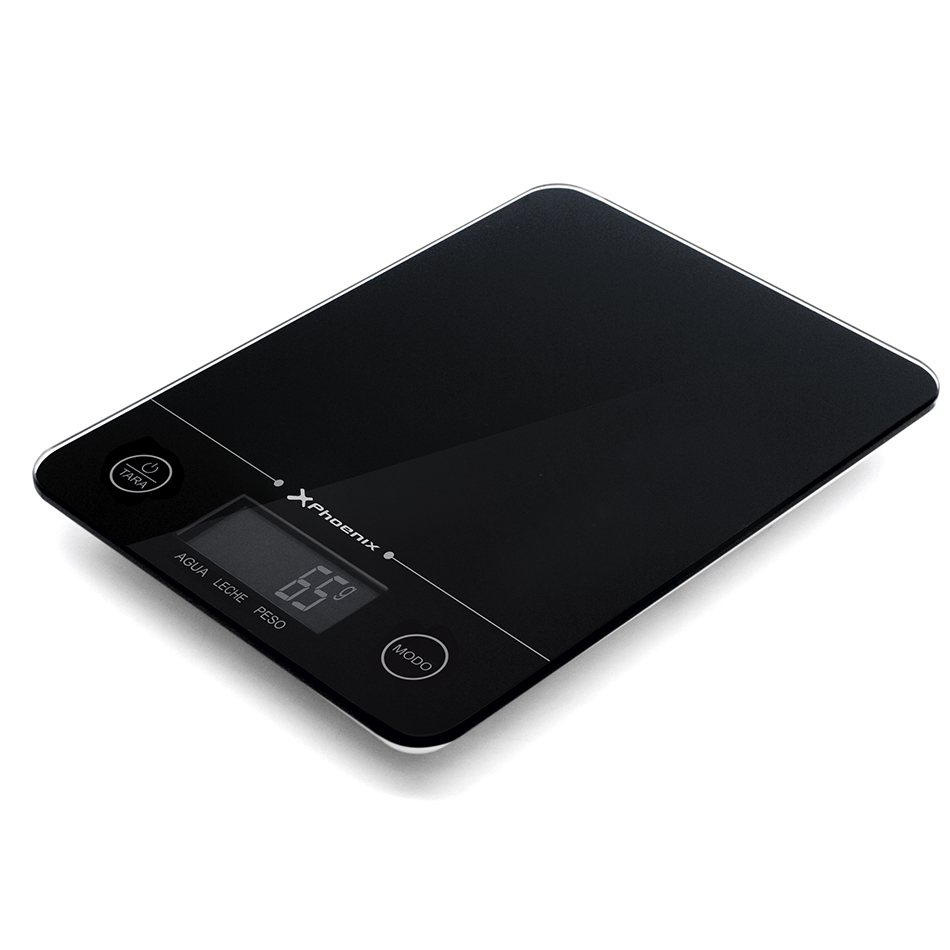 Bascula Phoenix de cocina digital negra maximo 5kg