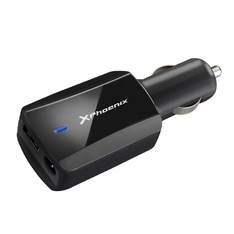 CARGADOR ADAPTADOR UNIVERSAL 90W PHOENIX PHLAPTOPCARCHARGER PARA COCHE / VEHICULO/ MECHERO PARA PORTATIL / NETBOOKS / PUERTO USB 5V INCLUYE 12 TIPS