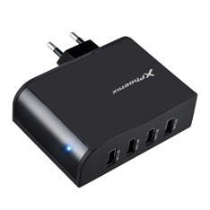 CARGADOR DE PARED 5.1V DE 4 ENTRADAS USB 2.1A