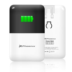 CARGADOR AC + BATERIA PORTATIL 2 EN 1 PHOENIX POWER BANK 3000 MA IPAD / IPHONE / TABLET / MOVILES / SMARTPHONES / MP4 / GPS / CUALQUIER DISPOSITIVO CARGABLE CON USB / MICRO USB / MINI USB