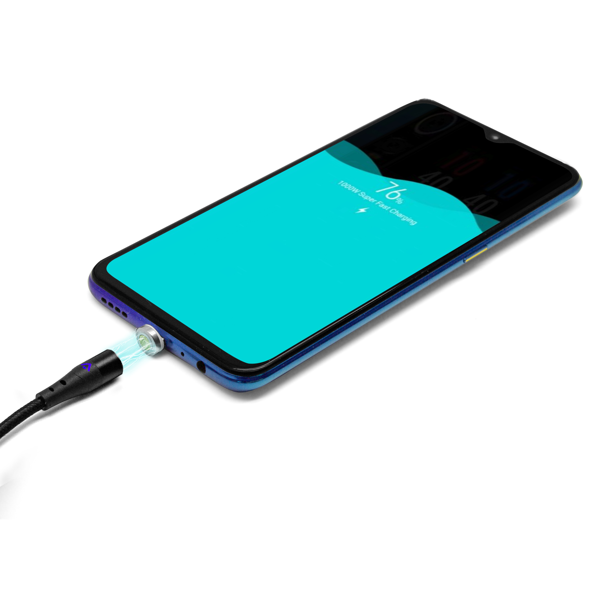 Cable de Carga Rápida 3A y Datos, Magnético, Micro USB, 1 m