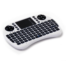 MINI TECLADO INALAMBRICO WIRELESS 2.4GHZ PHOENIX TOUCHPAD MULTIMEDIA SMART TV / TVBOX / ANDROID TV / COLOR BLANCO Y NEGRO