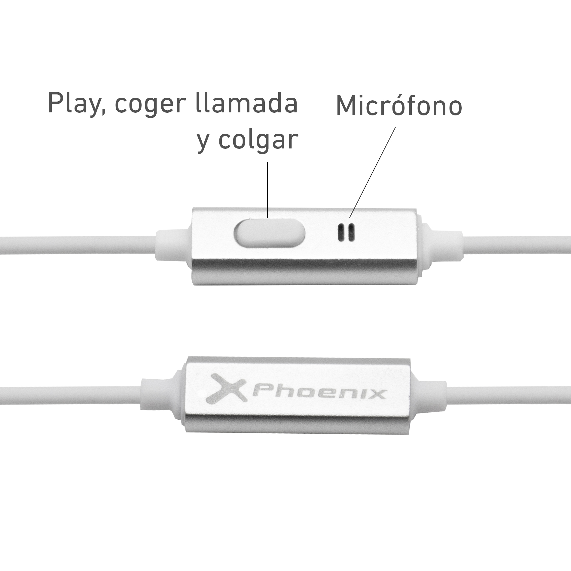 Auriculares TopSound con manos libres blancos