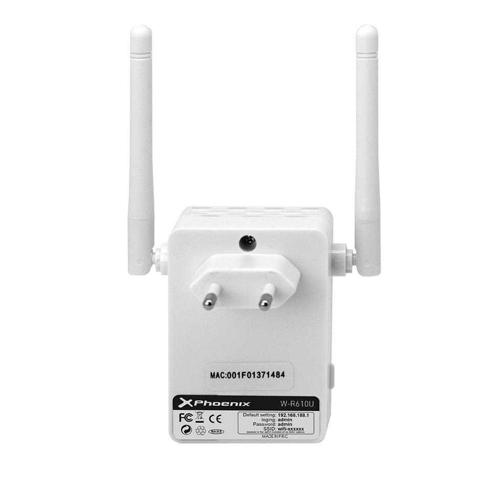 Repetidor extensor de red Wifi 300Mbps Phoenix PHW-R610U