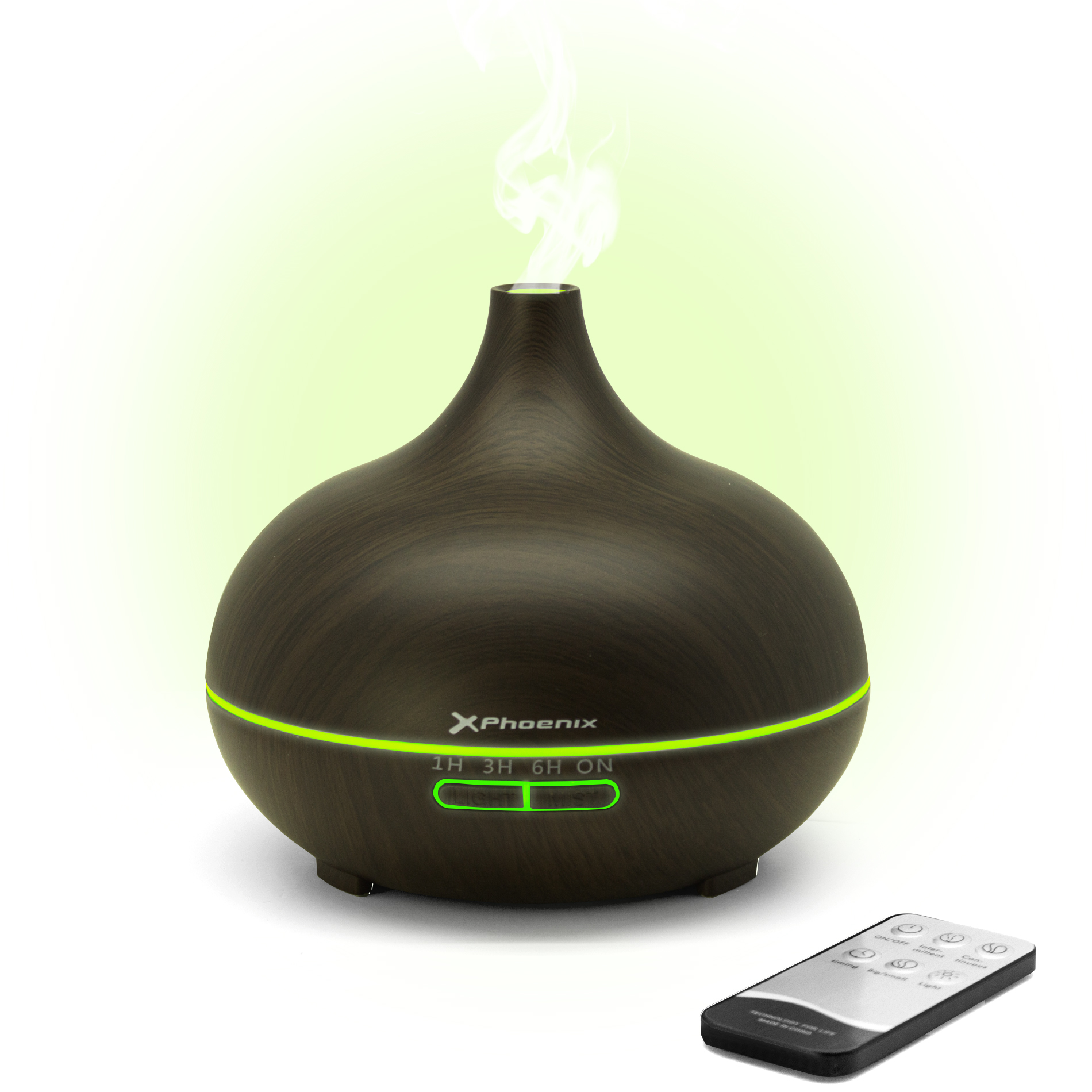 Humidificador Phoenix ZenO2 400 ml marron oscuro con control remoto