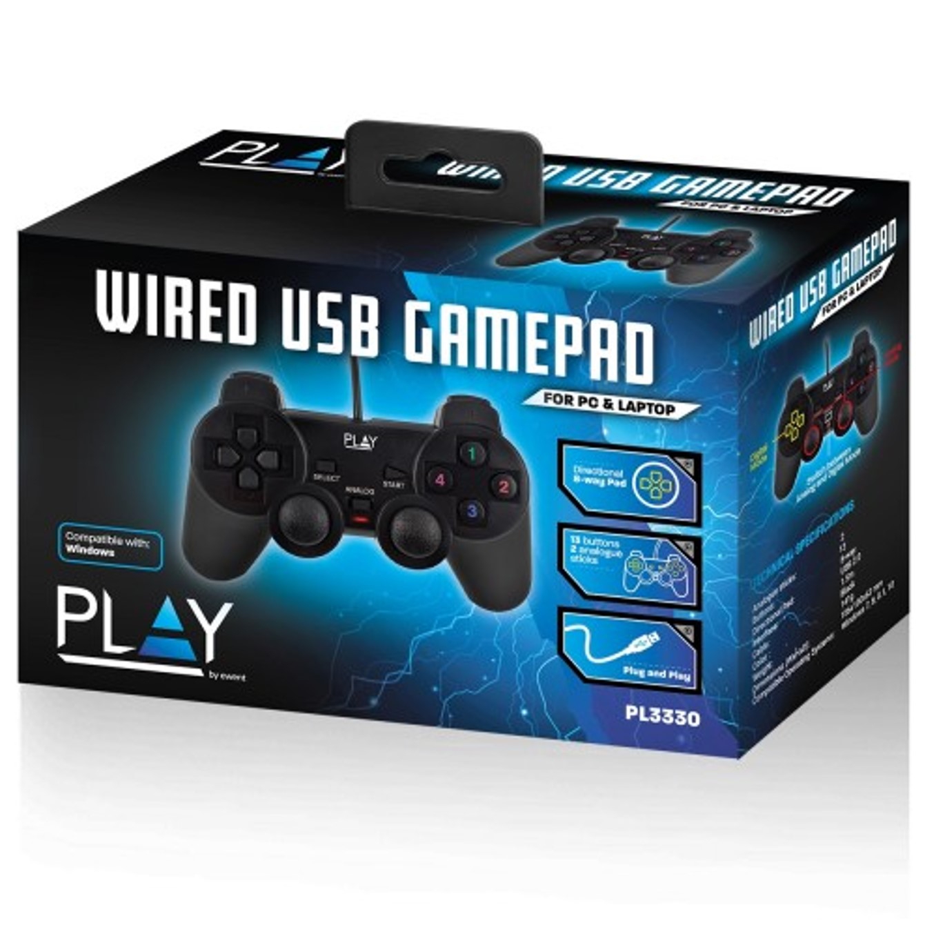 MANDO GAMEPAD EWENT PL3330 USB PARA PC