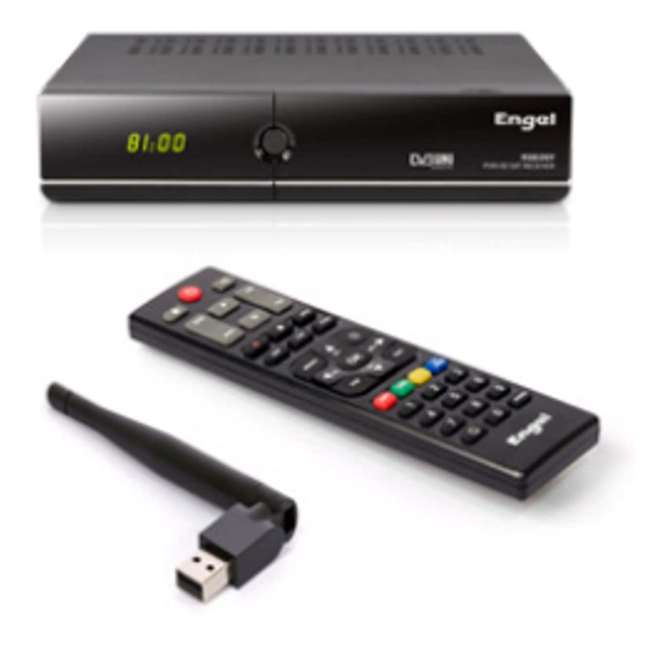 RECEPTOR SATELITE DE SOBREMESA ENGEL RS8100Y / FULL HD / PVR / LECTOR CONAX / WIFI / USB 2.0 / HDMI