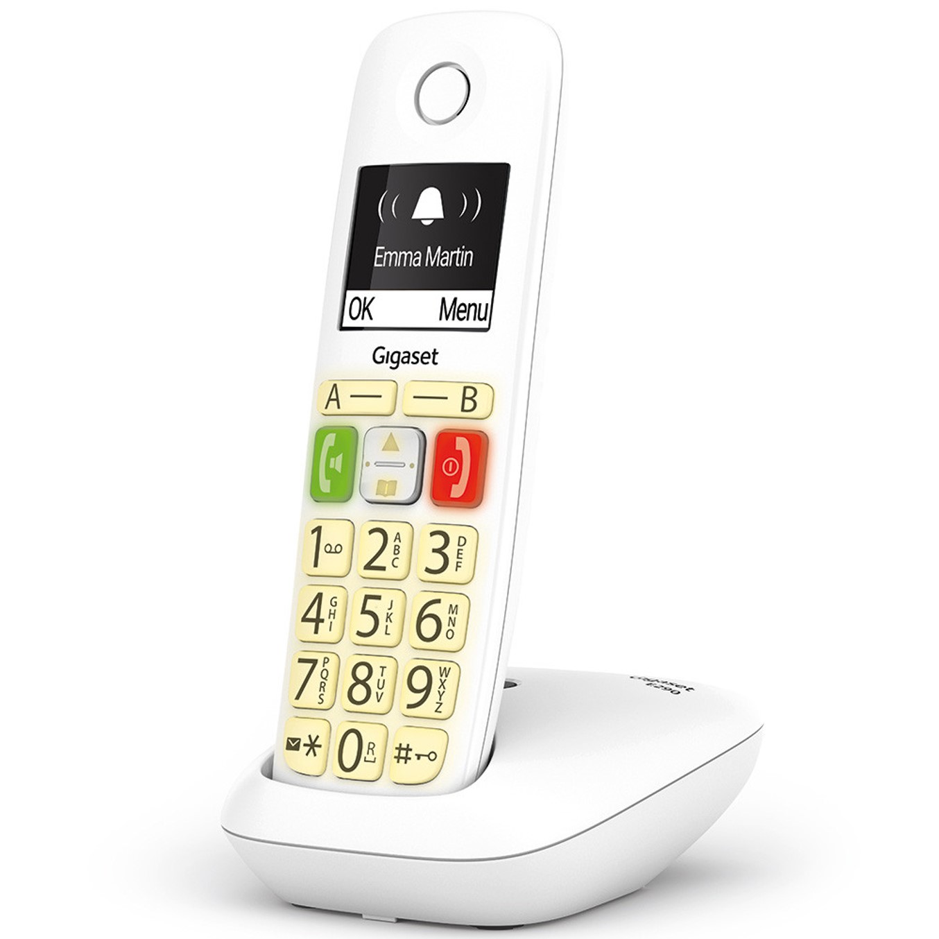 TELEFONO FIJO INALAMBRICO GIGASET E290 BLANCO 150 NUMEROS/ 21 TONOS