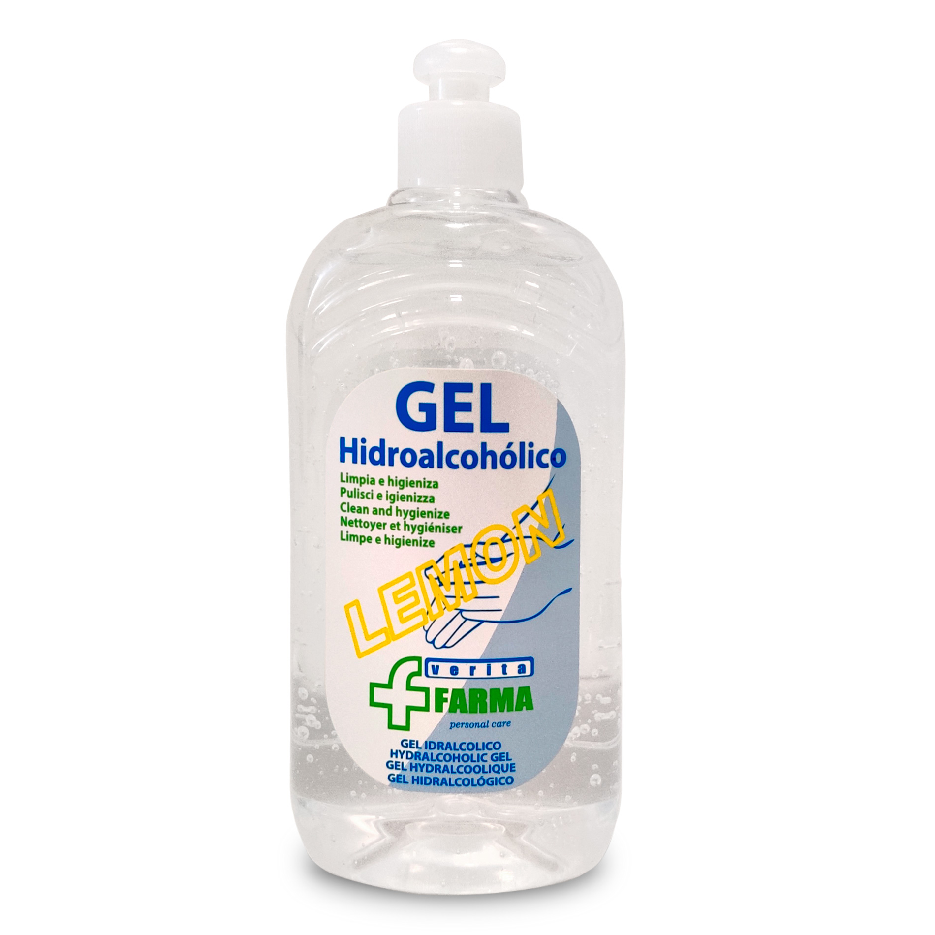 VERITA FARMA GEL HIDROALCOHOLICO 500ML AROMA LIMON