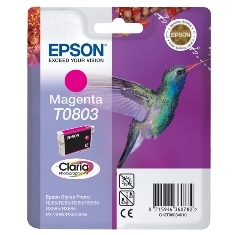 CARTUCHO TINTA EPSON T0803 MAGENTA 7.4ML STYLUS PHOTO R265/ 285/ 360/ RX560/ 585/ 685/ COLIBRI