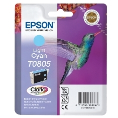 CARTUCHO TINTA EPSON T0805 CIAN CLARO 7.4ML STYLUS PHOTO R265/ 360/ RX560/ COLIBRI